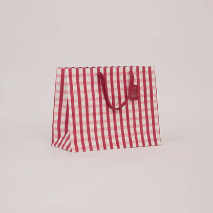 Block Printed Gift Bags (Large) - Christmas Pudding