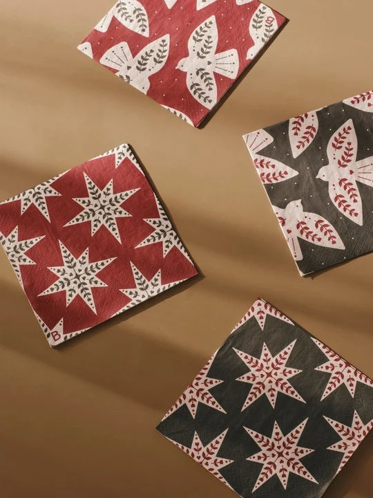Paper Napkin Star / Dark Green