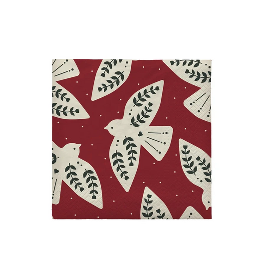 Paper Napkin Bird / Burgundy