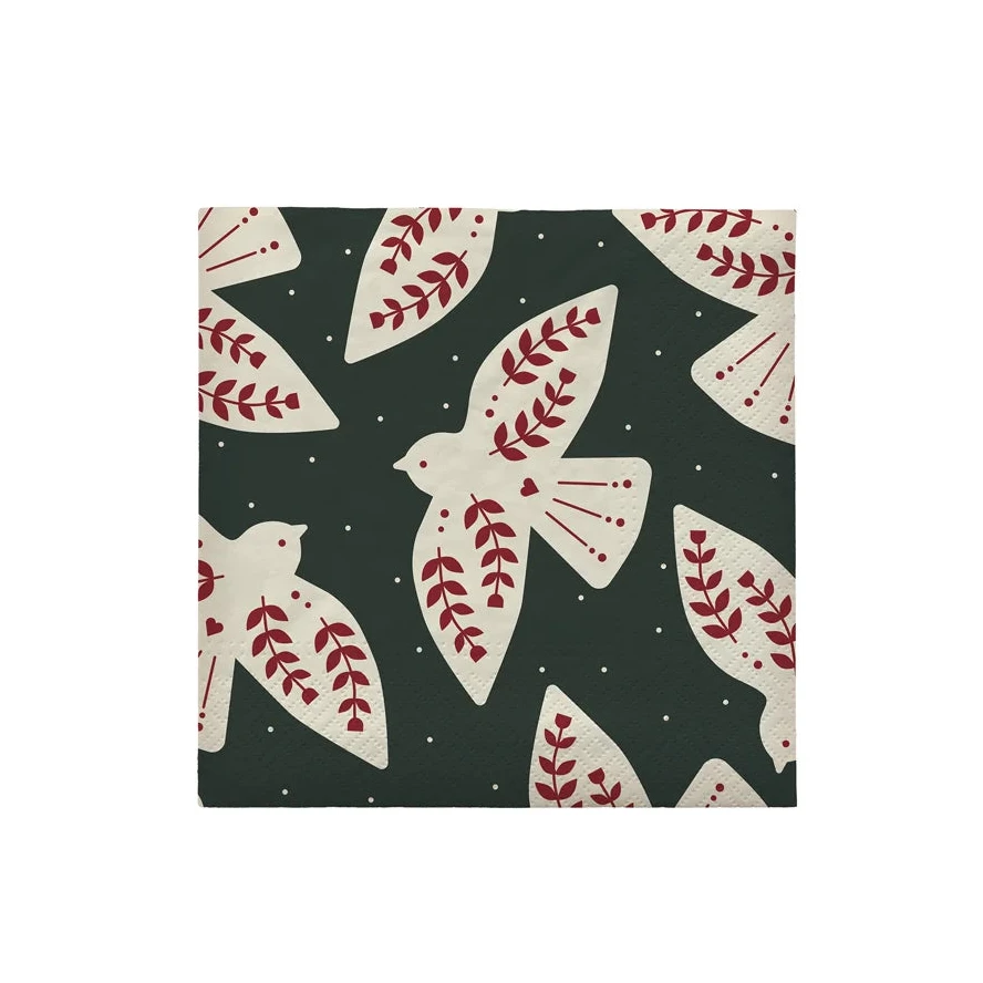 Paper Napkin Bird / Dark Green