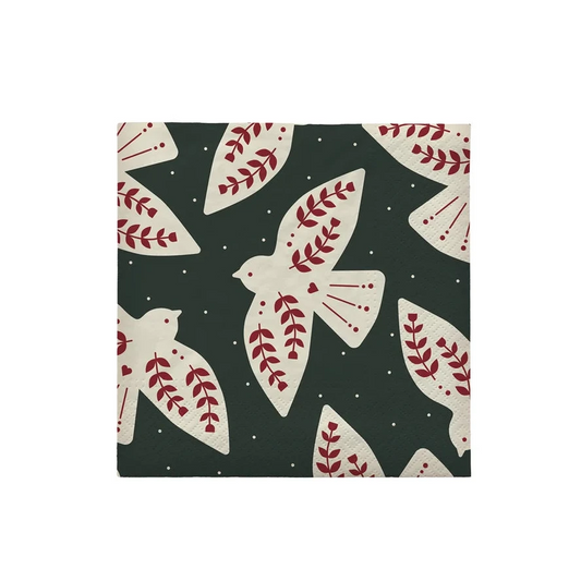 Paper Napkin Bird / Dark Green