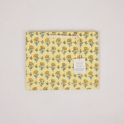 Hand Block Printed Gift Bags (Medium) Sunshine Refresh