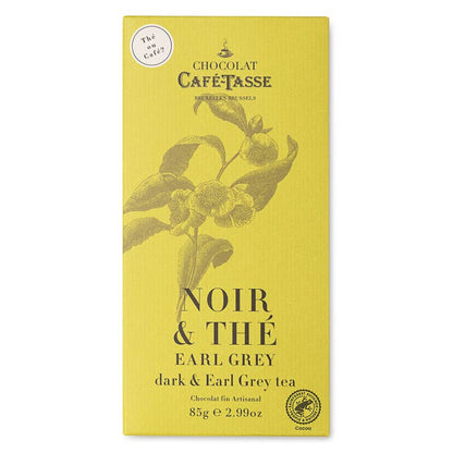 Cafe-Tasse Chocolate Bar 85g Black and Earl Grey Tea