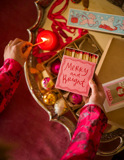 Archivist Square Box Matches - Merry and Bright