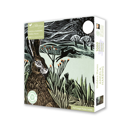 Adult Sustainable Jigsaw Puzzle Angela Harding / Hidden Hares / 1000 Piece Jigsaw Puzzles