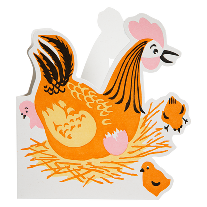 Mother Hen | Letterpress Cards | Cut-out Cards
