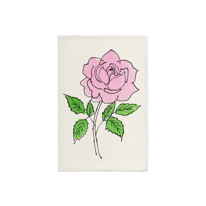 Rose Card: Red