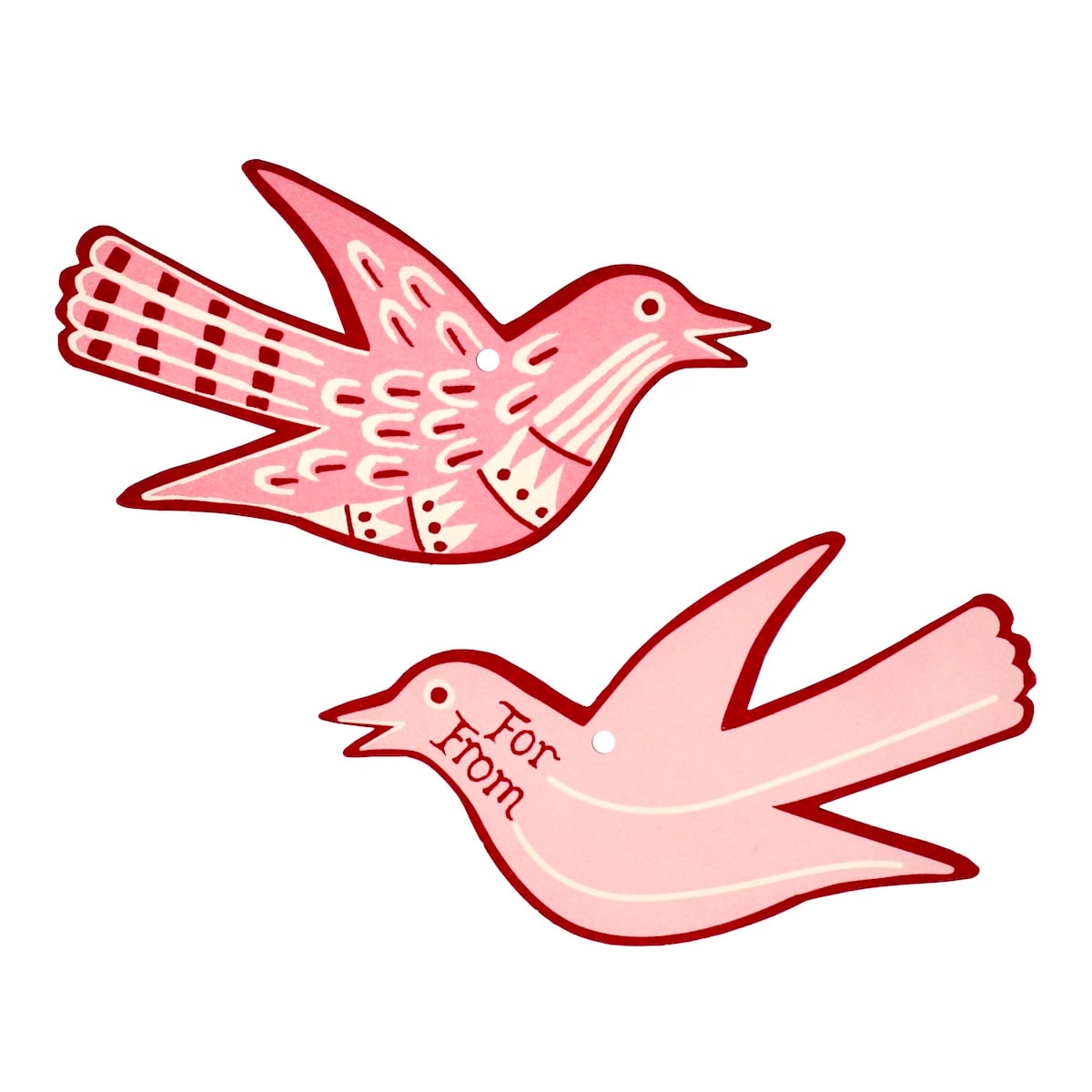 Cambridge Imprint 5 Fancy Songbird Gift Tags In Bramble