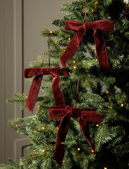 Hyde Christmas Bow - Berry / Set 3