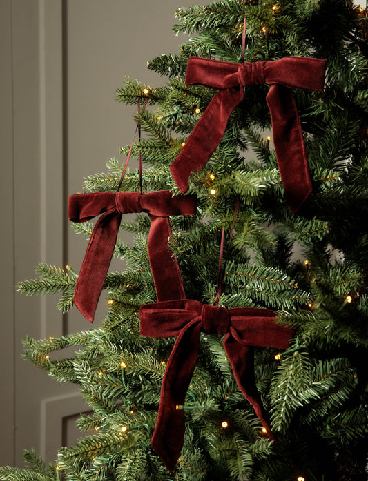 Hyde Christmas Bow - Berry / Set 3