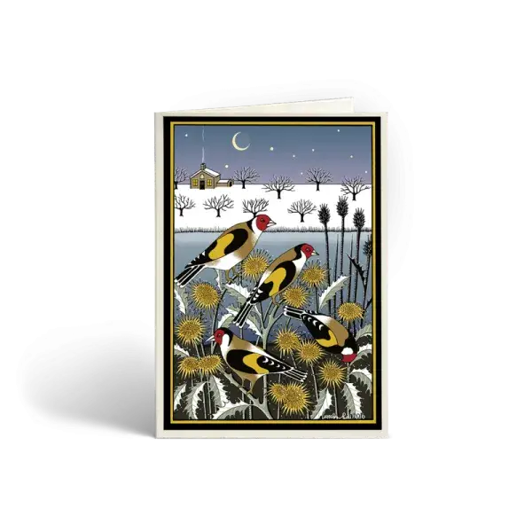 Goldfinch Garden Christmas Card / 5 Pk