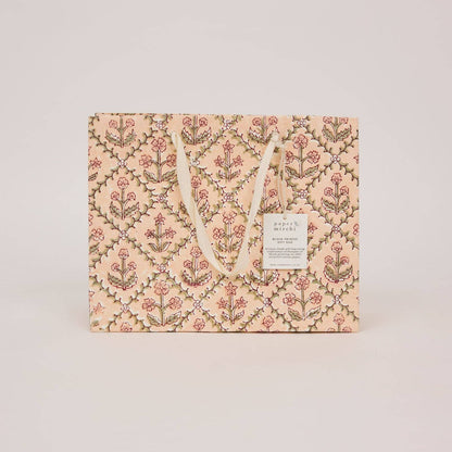Hand Block Printed Gift Bags (Medium) - Terracotta Collection