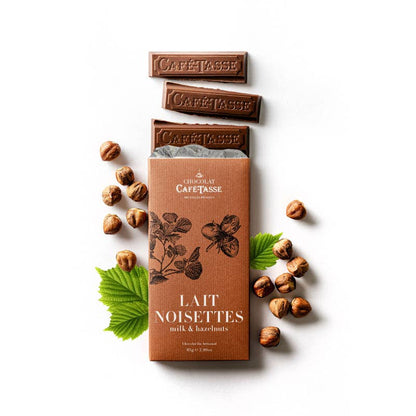Cafe-Tasse Chocolate Bar 85g 
Milk Chocolate & Hazelnut