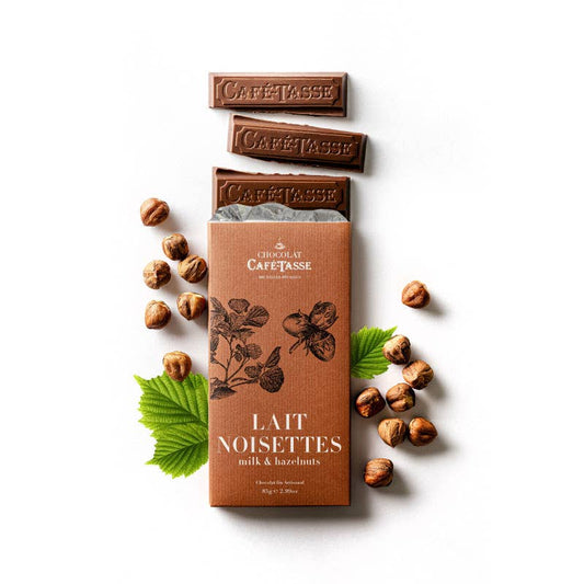 Cafe-Tasse Chocolate Bar 85g 
Milk Chocolate & Hazelnut