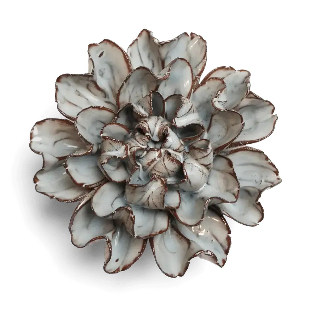 Ceramic Flower - Chocolate Mint Echo Lisianthus