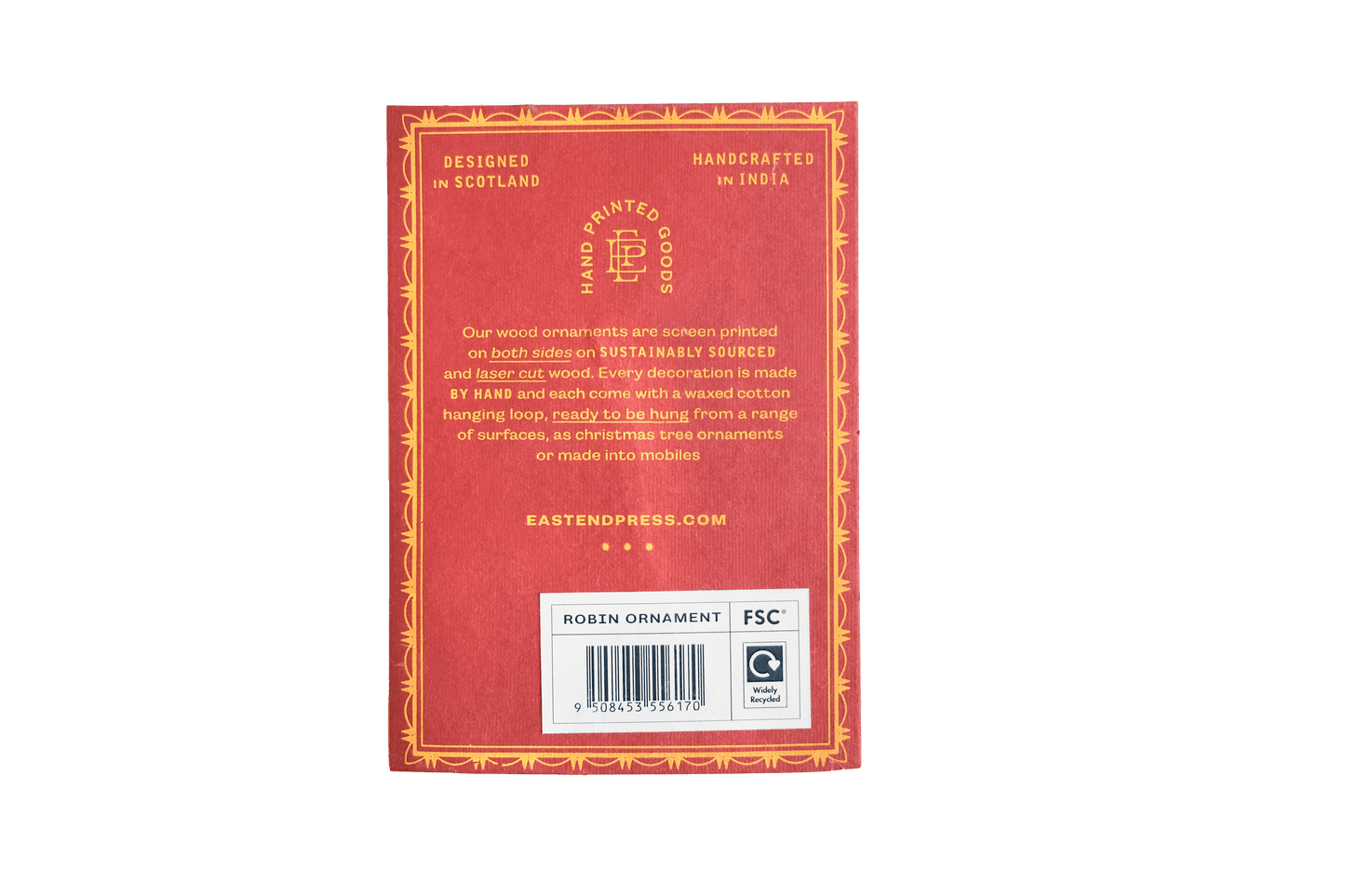 Robin Wooden Ornament