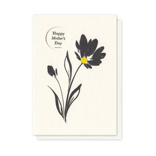 Floral Mother's Day Handcrafted Card - Letterpress Printed