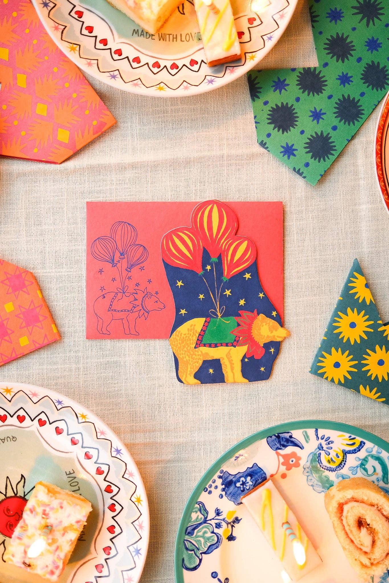 Party Bear Greeting Card