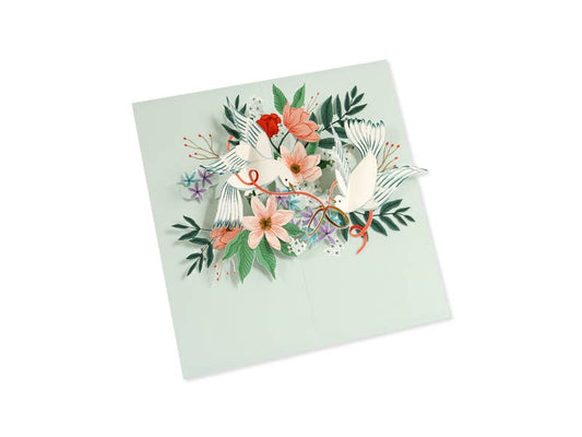 Love Birds Wedding & Engagement/Anniversary Pop-Up Card