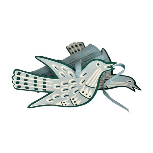 Cambridge Imprint 5 Fancy Songbird Gift Tags In Midwinter