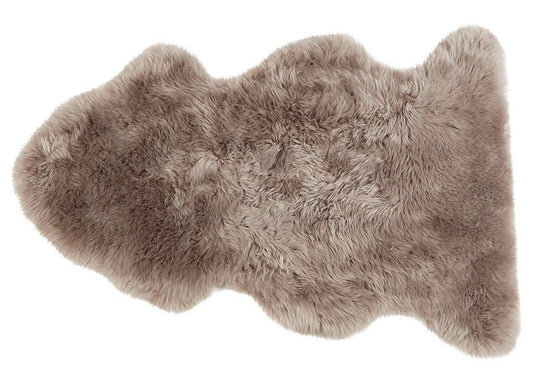 Genuine Eco Tanned Sheepskin Rug / Throw: Taupe