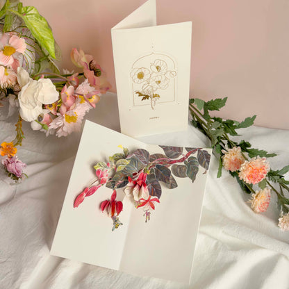 Fuchsia Pop-Up Card- Hiromi Takeda