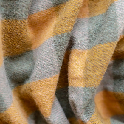 Recycled Wool Throw - Sage Gingham