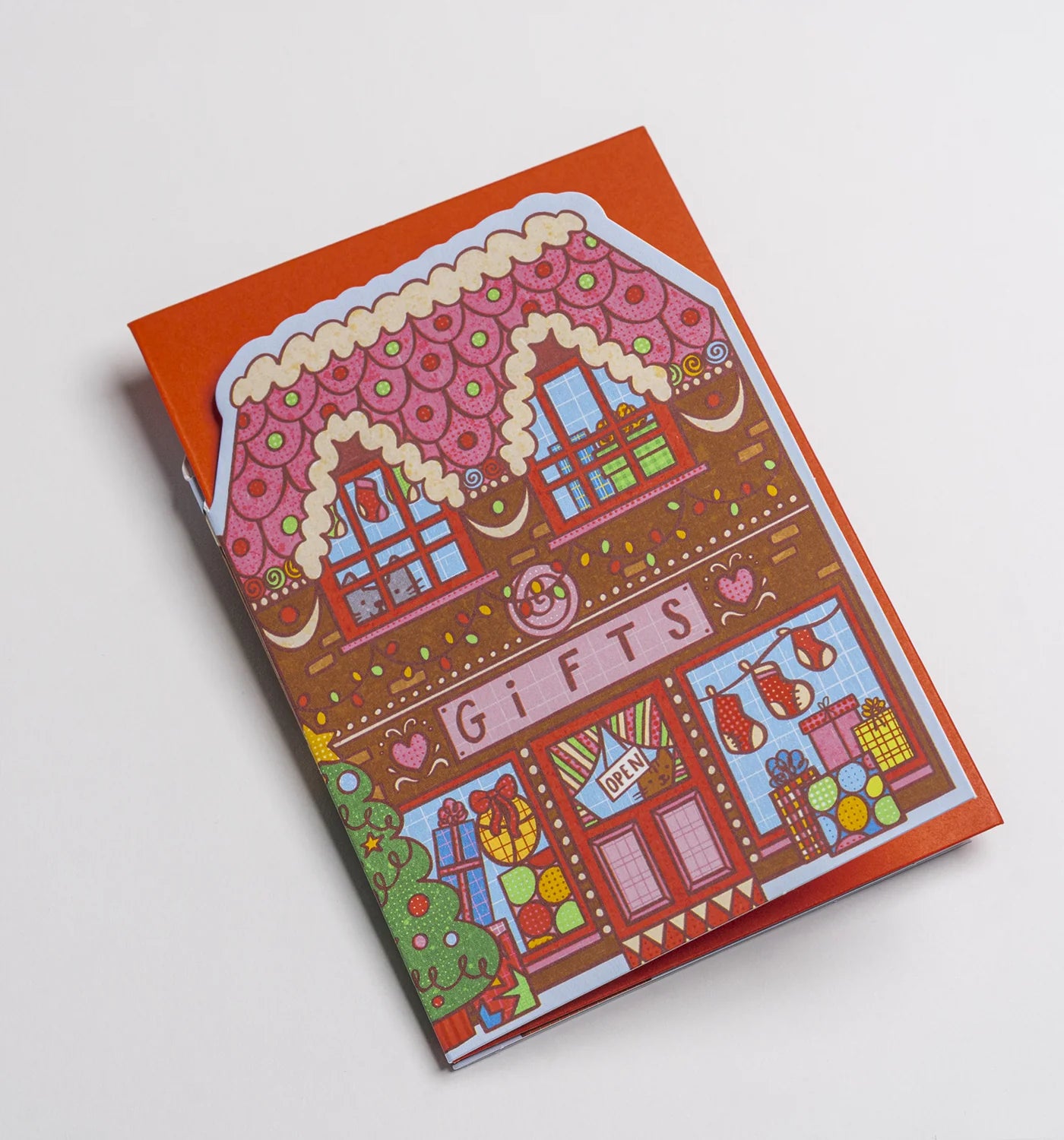 Gingerbread Street Fold Out Concertina Christmas Card
