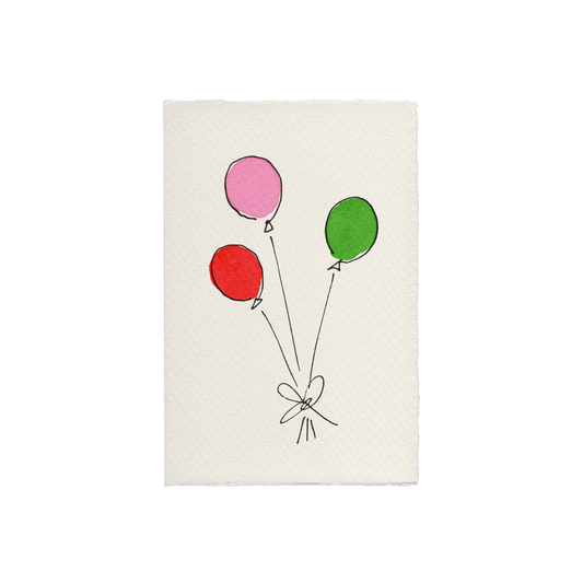 Balloons Birthday Card (Pink): Pink