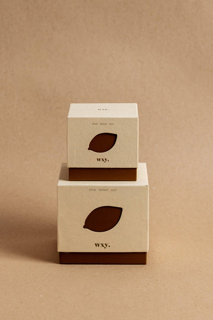 Wxy Scented Candle 150g - olive. lemon. sun.