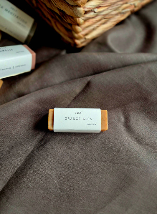 Natural Mini Soap, Guest Soap "Orange Kiss", 50g