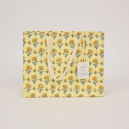 Hand Block Printed Gift Bags (Medium) Sunshine Refresh