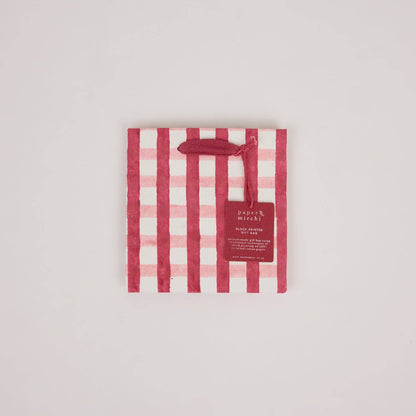 Block Printed Gift Bags (Small) - Christmas Pudding
