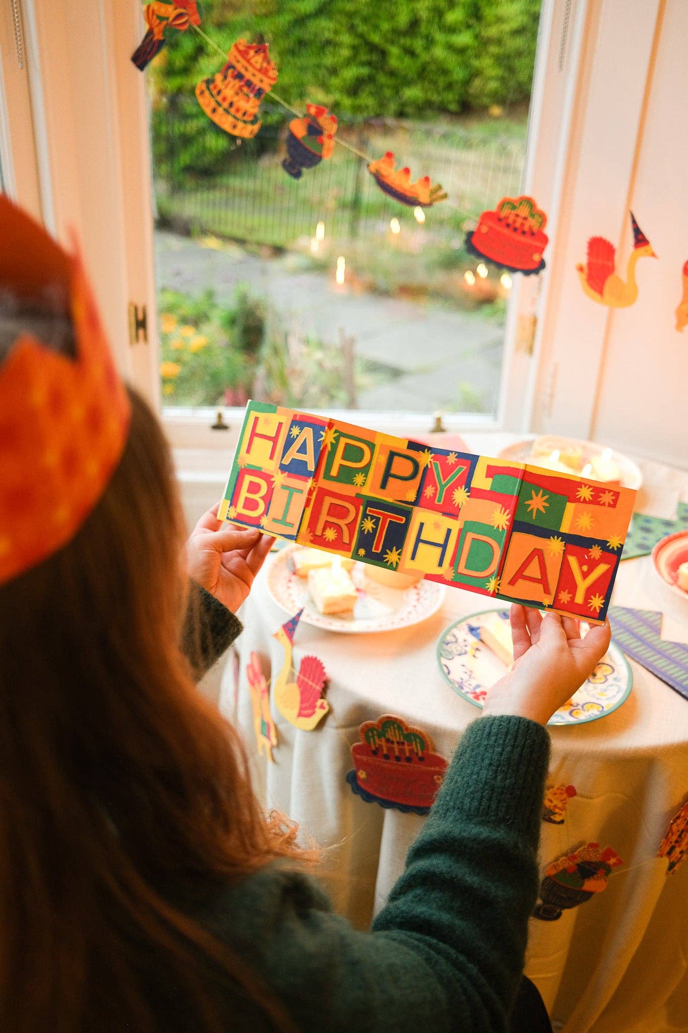 Happy Birthday Concertina Greeting Card