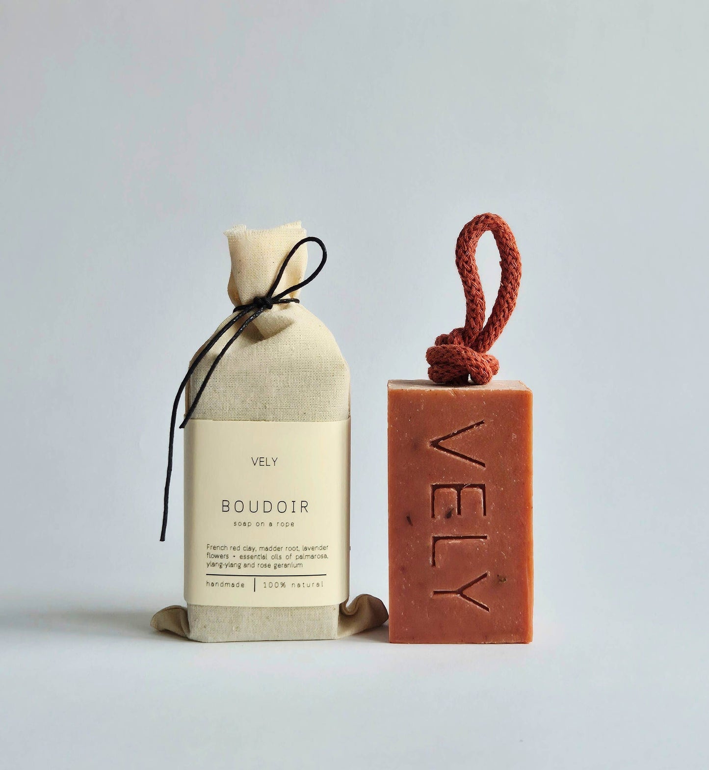 Natural Handmade Soap On A Rope "Boudoir"