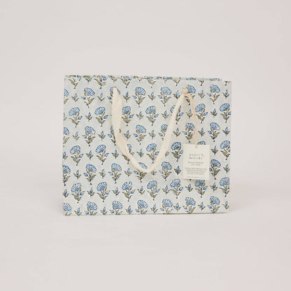 Hand Block Printed Gift Bags (Medium) - Blue Stone Collection