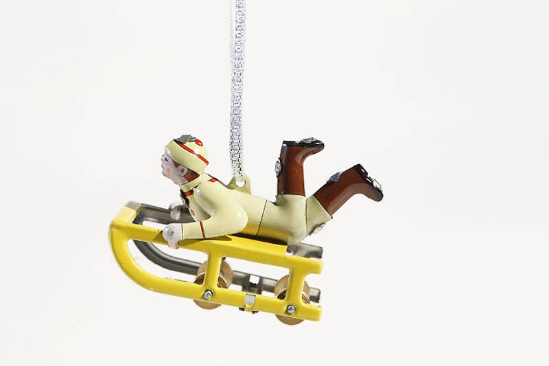 Decorative sled with boys