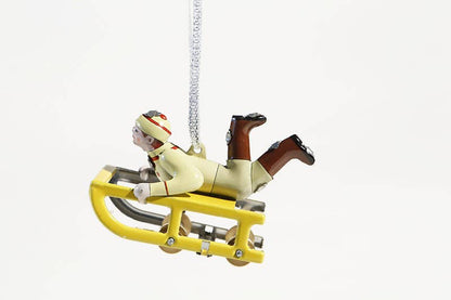 Decorative sled with boys