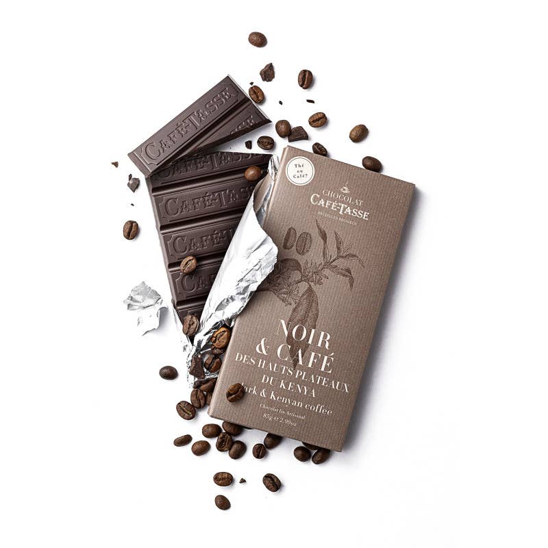Cafe-Tasse Chocolate Bar 85g Black & Coffee from Kenya