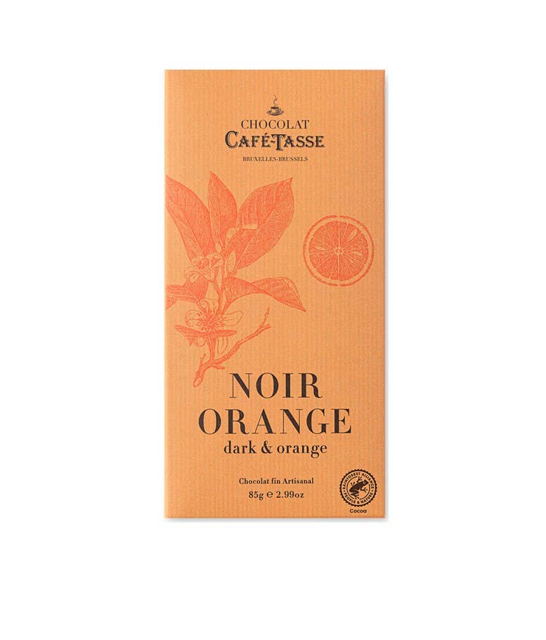 Cafe-Tasse Chocolate Bar 85g 
Black & Orange