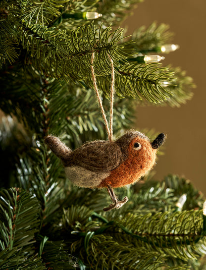 Southwold Christmas Robin / Felt / Natural
