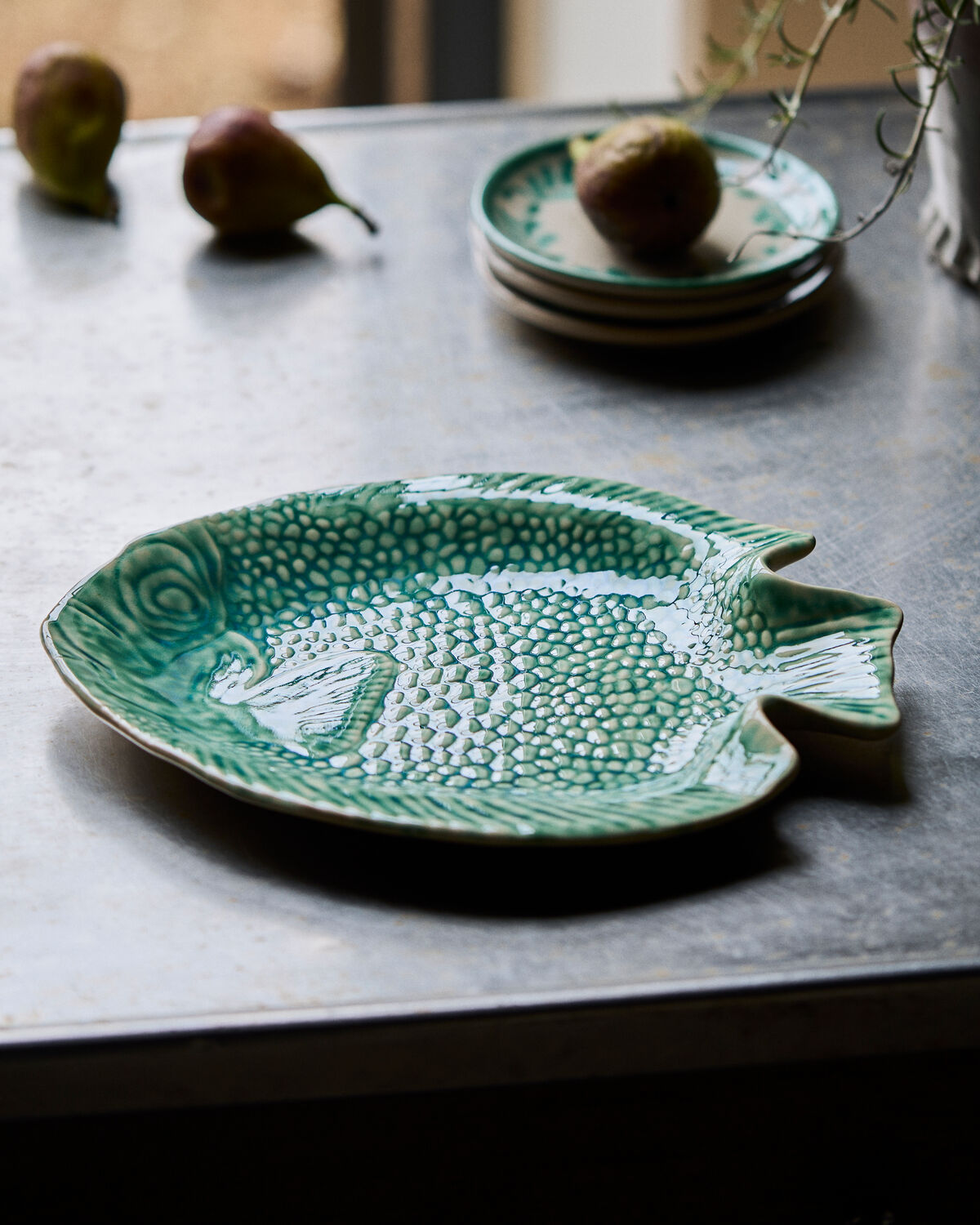 Fish Serving dish / Green