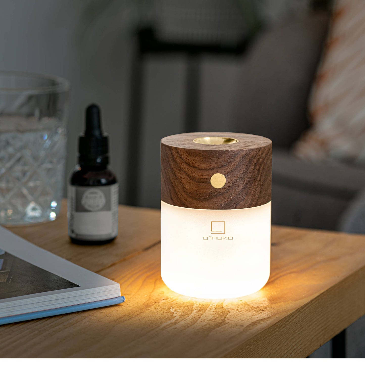 Smart Diffuser Lamp: White Ash