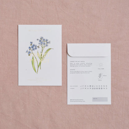 Forget-Me-Not Myosotis Alpestris Seed Packet