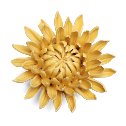 Ceramic Flower - English Garden Canary Yellow