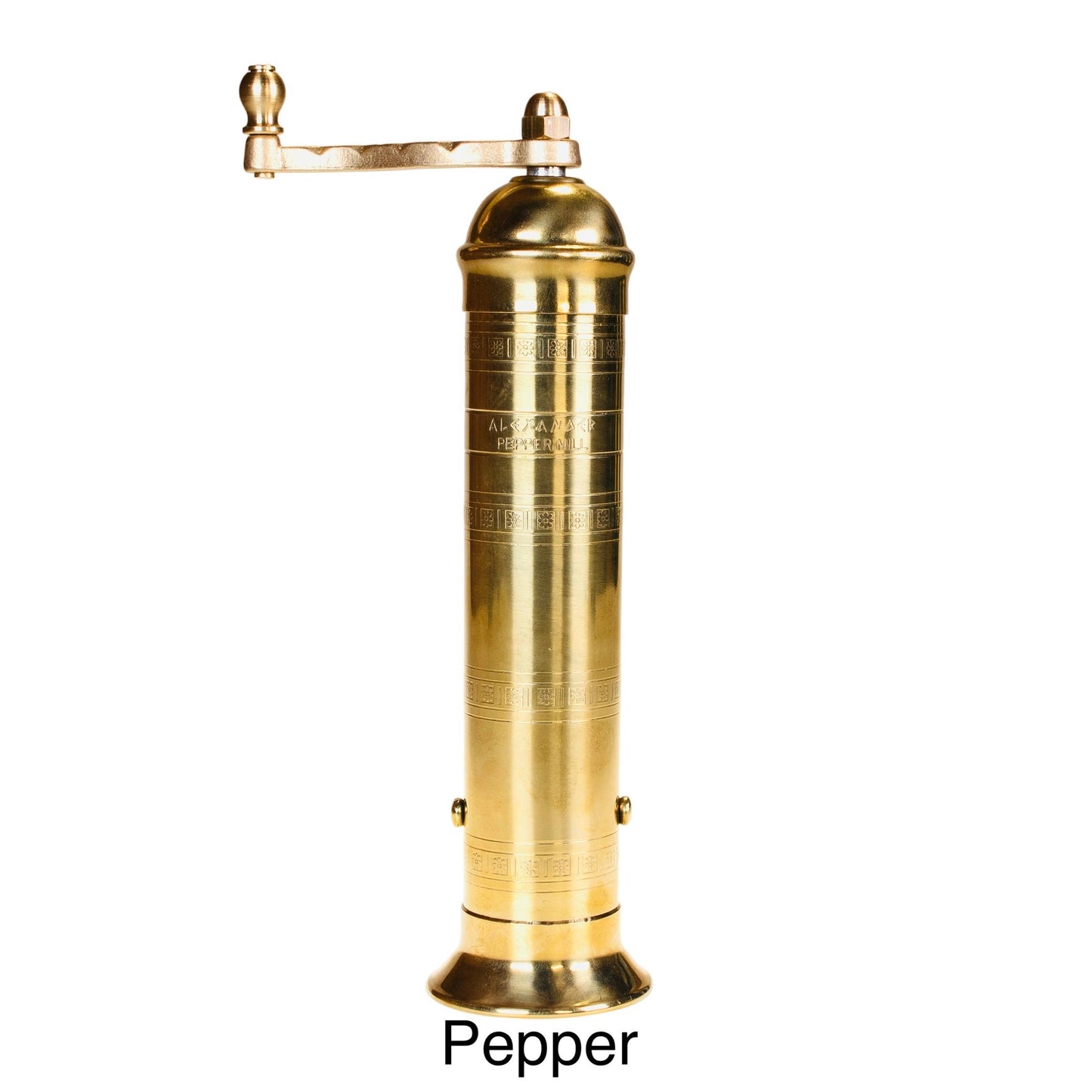 Alexander Handcrafted Brass Pepper Mill 9"