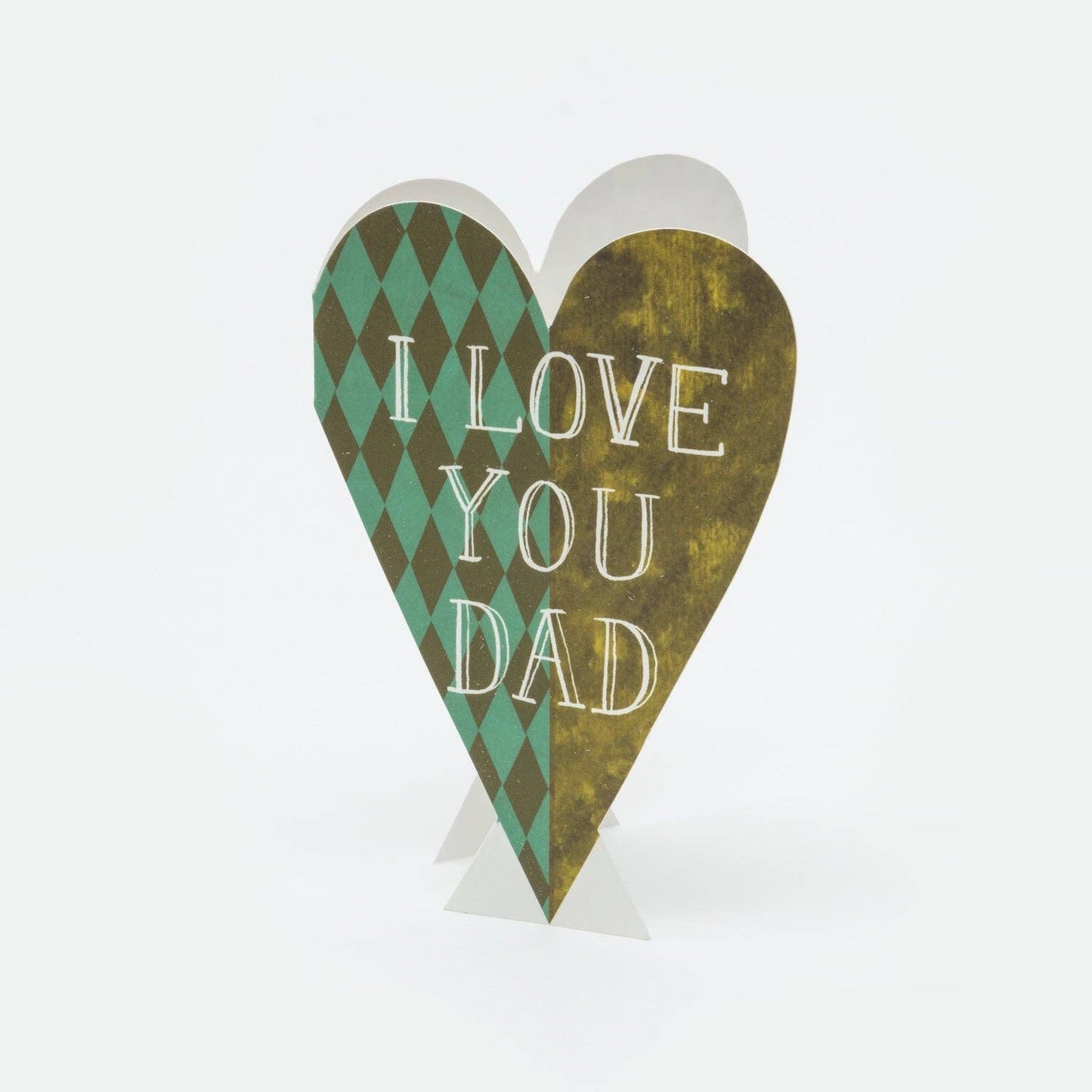 I Love You Dad Heart Greetings Card
