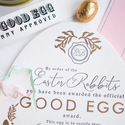 Good Egg Certificate