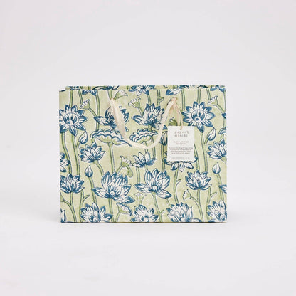 Hand Block Printed Gift Bags (Medium) - Indigo Collection