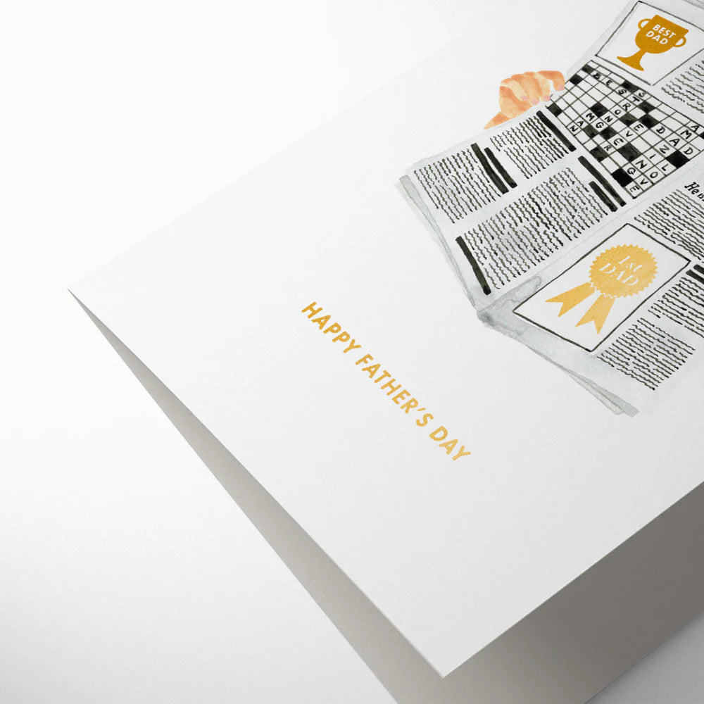 Father's Day Newspaper Greetings Card